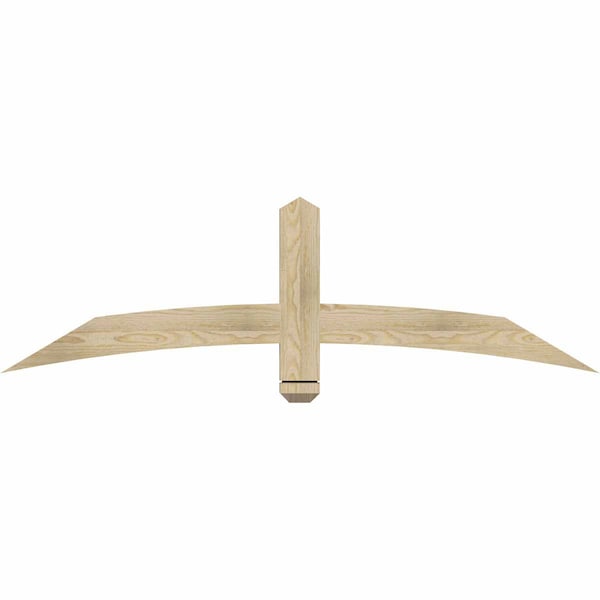 Ekena Millwork Bellingham Rough Sawn Timber Gable Bracket, Douglas Fir, 60"W x 17"H x 2"D x 4"F, 7/12 Pitch GBW060X17X0204BEL00RDF - main
